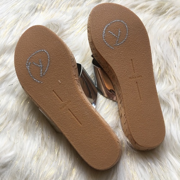 Dolce Vita Metallic Slide Sandals - Picture 8 of 8